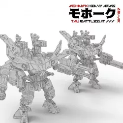 Tau XV127 Mohawk Heavy Arms Battlesuit 3D print model