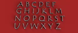 TEMPUS font uppercase and lowercase 3D Letters STL FILE 3D print model