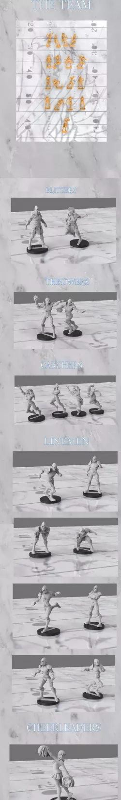 The SIlver Wings - High Elf Fantasy Football Team 3D print model