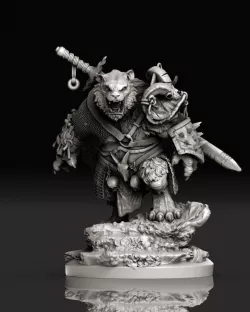 Tiger warrior 3D print model