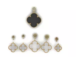 Van Cleef  Alhambra pendant  3D print model