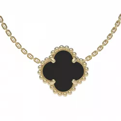 Van Cleef magic alh Pendant  gold with pearl onyx and gem 3D print model