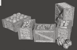 Vegetables market 3D print model