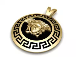 Versace Medusa Enamel Necklace 3D print model