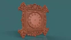 Wall clock 3d stl model for cnc 3D print model