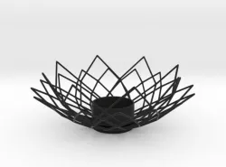 Wire Lotus Tealight Holder 3D print model