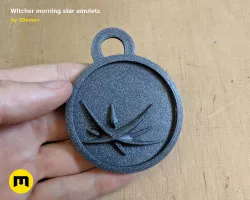 Witcher morning star amulets 3D print model