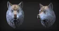 Wolf head  3D print model