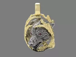 wolf pendant 3D print model