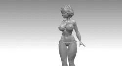 Woman Anime  body figure sculptures  3D model 3D print model