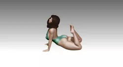 Woman bikini body figures 3D print 3D model 3D print model