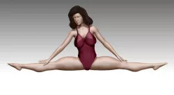 Woman body sculptures yoga poses 3D print 3D model 3D print model