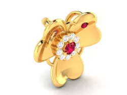 Women Flower Pendant 3dm render detail 3D print model