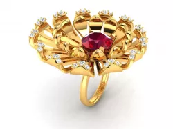 Women Flower Ring 3dm render detail  3D print model