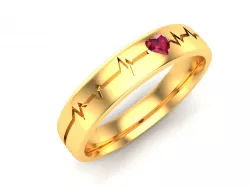 Women lifeline Band Ring 3dm render detail 3D print model
