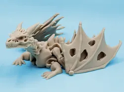Articulated skeleton dragon - Free 3D Print Model
