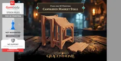 Canvassed Market Stall - 3D Files | Gambody Stock