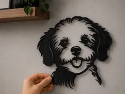 Cute Puppy Wall Art – Modern Dog Silhouette - Free 3D Print Model