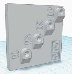 Drill guide, 10/20/30/40 mm square