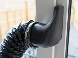 Exhaust Duct Adaptor for Locked Window (75mm) - Free 3D Print Model