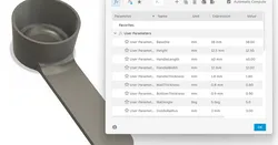 F3D Parametric Scoop, No Supports, for Creatine, Protein Powder, Supplements, Etc.