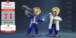 Fallout Vault Boy Big Guns & Chemist - 3D Print Models