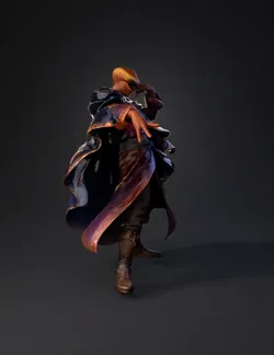 fantasy wizard character in ornate purple cloak with gold accents dyn