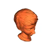 Kopf mit Bubikopf Frisur - Head with Bubi head hairstyle