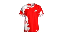 Men Canada Abstract Red Splatter Sublimation Jersey