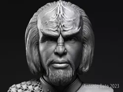 Michael Dorn as Worf Bust Printable 3D Model