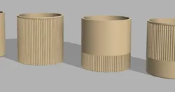 Minimalist Cylinder Planters – 4 Style Variations (Smooth & Fluted)
