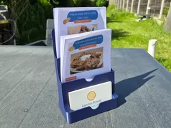 Modern Dual-Tier A6 Flyer & Business Card Holder - Free 3D Print Model