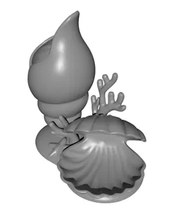 Ocean Breeze Desk Organizer - Seashell Pen Holder & Clam Catchall