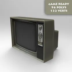 Old Tv Game Ready 3D Model $2 - .fbx .max .unknown