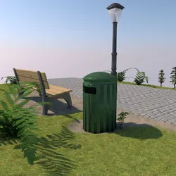 Park scene 3D Model $4 - .3ds .fbx .obj .c4d