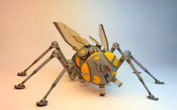 Robotic bug 3D Model $2 - .c4d .dxf .obj .3ds