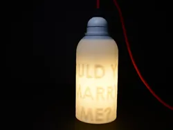 Secret message lamp “WOULD YOU MARRY ME”