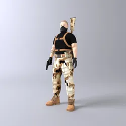 Soldier 3D Model $5 - .3ds .dae .fbx .obj .blend