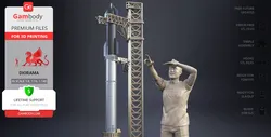 SpaceX Starship & Elon Musk Diorama - STL files for 3D Printing