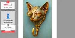Steampunk Sphynx Hook - STL files for 3D Printing | Gambody Stock
