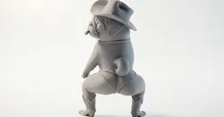 Twerk Dog Figurine Animal Collectible 3D Printable
