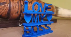 Ultimate Office Ambigram: Love My Boss