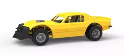 Vintage Dirt late model Race car Version 2 Scale 1 to 25