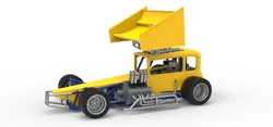 Vintage Winged Supermodified stock car Version 3 Scale 1 to 25 3D Print Model in Vehicle 638490