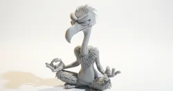 Vulture Meditating Figurine Animal 3D Printable
