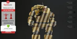 Weapon Pack for Hunchback BattleMech - 3D Print Models