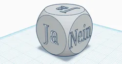Yes or no cube (with German language)