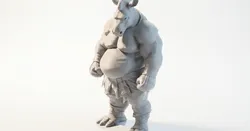 Zebra Man Warrior Figurine Animal 3D Printable