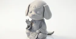 Zen Dog Buddha Meditation Figurine 3D Printable