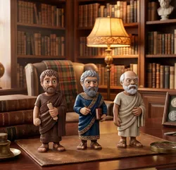 Ancient Greek Philosophers Clay Style Collectible Figurines 3D print model 3D Print Model in Sculpture 639144